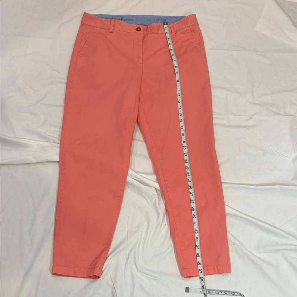 Talbots Coral-Orange Chino Trousers - Picture 5 of 9